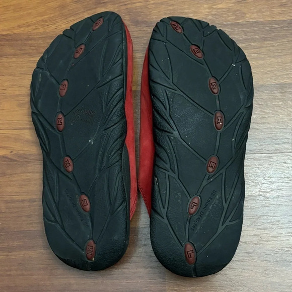Merrell Treviso Red Slides Suede Leather Slip On Sandals Size 5 - Picture 7 of 8